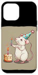 iPhone 13 Pro Max White Rat Birthday Wishes for funny Rodents and Rats Lovers Case