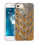 Coque Iphone 7 PLUS 8 PLUS effet bois leopard camouflage transparente