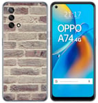 Coque TPU Gel pour Oppo A74 4G Design Brique 01 Dessins