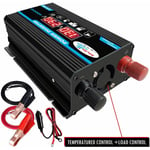 Convertisseur 12V 220V Pur Sinus 4000W Onduleur à Onde Sinusoïdale Pure Transformateur avec Télécommande & Double AC Prises de Courant pour RV