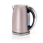 Cuisinart Bouilloire électrique Multi-Températures - Ébullition rapide - Sans fil - Rose - Fini en acier inoxydable - Capacité de 1,7L - Température réglable - Filtre amovible et lavable