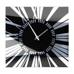 Premier Housewares 2200595 Horloge Murale Verre Incurvé Miroir Noir