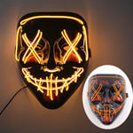 Halloween Light Up Mask koko kasvot LED Neon vaahtokarkki naamio Päähineet Valoisa DJ musiikkifestivaali rekvisiitta Cosplay Rave Party Mask