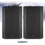 Vonyx VSA120S 12" Bluetooth Active DJ Speakers with USB Media Player 800W