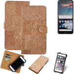 FOR Nokia 5.3 SMARTPHONE CASE COVER WALLETCASE CORK