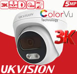 Hikvision Compatible 3K CCTV Outdoor ColorVu Camera 5MP Built-in Microphone 2.8