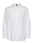 Vmella L/S Basic Shirt Noos Tops Shirts Long-sleeved White Vero Moda