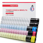 NOPAN-INK - Toner x5 TN-319 (TN319) Noir (x2) + Cyan + Magenta + Jaune compatible pour Konica Minolta Bizhub C360