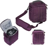 Navitech Purple Camera Bag For Panasonic Lumix DMC-FZ1000 Bridge Camera