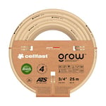 Cellfast Tuyau d'arrosage GROW, Durable, Flexible, 4 couches, Durable Tricot ATS, Résistant aux UV et aux algues, Sans métaux lourds, 27 Bar, -20/+60°С Temp 3/4", 25m