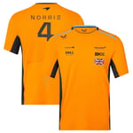 McLaren Ny F1 Racingdräkt \"#4\"" Orange Kortärmad Topp T-Shirt Team Herr Sport Toppar M"