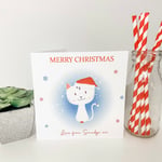 Personalised Christmas Card from the cat Pet owner cats