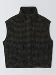 rag & bone Amina Tweed Gilet, Black