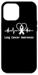 Coque pour iPhone 12 Pro Max Ruban blanc pour sensibilisation au cancer du poumon