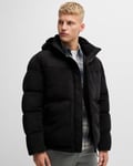 Boss Orange Odope Mens Hooded Padded Jacket - Black - Size X-Large