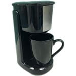 Cafetière filtre 12V 1 tasse - HTC EQUIPEMENT - Noir - Pratique pour voiture et camping