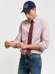 GANT Cotton Regular Fit Stripe Oxford Shirt, Iron Red