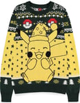 Nintendo Pikachu Stickad X-Mas Jultröja Grön (Extra Large)