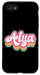 Coque pour iPhone SE (2020) / 7 / 8 Alya Prénom Fille Vintage Années 70 80 Personnalisé