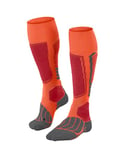 FALKE SK1 Comfort M KH Laine Soie Chaudes épaisses 1 Paire, Chaussettes de Ski Homme, Orange (Flash Orange 8288), 46-48