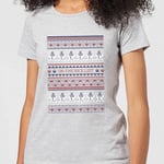 Star Wars On The Nice List Pattern Women's Christmas T-Shirt - Grey - XXL - Grey