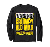 Funny Grumpy Old Man Design For Grandpa Men Elderly Old Man Long Sleeve T-Shirt