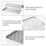 (small) Plastic Double Layer Dish Drainer Tray Non Slip & Detachable