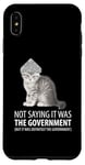 iPhone XS Max Conspiracy Cat in Tin Foil Hat Government Case