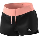 Adidas Women Run It Short W Sport Shorts - Black/Glow Pink, X-Large 3"