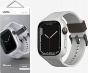 Uniq Monos 2In1 Apple Watch Strap + Case Series 4/5/6/7/8/9/Se/Se2 44/45Mm. Grey/Chalk Grey