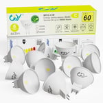 GY Ampoule LED GU5.3 MR16, 4.5W Équivalent 40W 663LM 6500K Blanc Froid, Angle de Faisceau 120°, Ampoules LED 12V Classe C, Non-Dimmable, Lot de 12