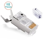 connector Connecteur RJ45 Cat7 8P8C FTP, 10 pièces/lot, fiche câble Ethernet modulaire réseau, connecteur à sertir RJ 45 Nipseyteko