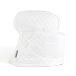 KITCHENAID Fitted Tilt-Head Solid Stand Mixer Cover with Storage Pocket, Quilted 100% Cotton, White, 14.4"x18"x10"