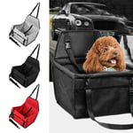 Folding Pet Dog Cat Car Seat Safe Travel Carrier Kennel Puppy Handbag Sided Bag