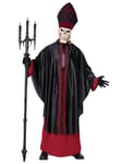 Black Mass Zombie Religious Priest Pope Skull Horror Halloween Mens Costume