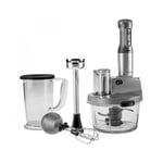 Karaca Mastermaid Steel Glass Kitchen Robot, Long Blender, 2500 W, Blender, Mixer, Ice Crushing, Non slip Stand, Large Capacity, Cake Mixer, Chopping, Whisking, Galaxy Grey