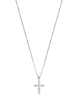 Simply Silver Cubic Zirconia Mini Cross Pendant