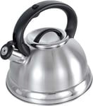 Buckingham 17058 Stovetop Induction Whistling Kettle 3.0 Litre, MATT, Stainless