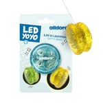 alldoro LED-Diamètre : 6 cm-Yoyo débutant-en Plastique-avec Effet Lumineux-pour Enfants à partir de 3 Ans-pour l'intérieur et l'extérieur-Piles incluses Assorties, 60342, Disponible en 4 Couleurs