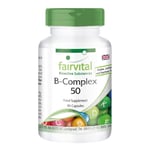 Fairvital | B Complex 50 - Bulk Pack for 3 Months - Vegan - HIGH Dosage - 90