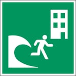 BRADY ISO Safety Sign - Tsunami