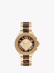 Michael Kors MK7269 Women's Camille Chronograh Date Bracele Strap Watch, Multi/Brown