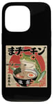 Coque pour iPhone 13 Pro Costume de grenouille en peluche pour adulte Ramen japonais Kawaii