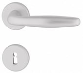 Alpertec aluminium ray iI-r garniture à rosette-alberts bloque-porte pour chambre anodisé metro bB poignée de porte en acier inoxydable, argent, 40361000PO