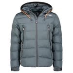 Geographical Norway - Parka pour homme avec capuche modèle Ardeno, gris foncé, XL