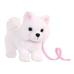 Our Generation American Eskimo Chiot 15 cm | BD35255 | Animal en peluche avec jambes mobiles et accessoires | Collier et laisse inclus