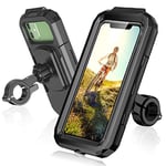 ENONEO Support Téléphone Vélo Moto Universel 360° Rotation Porte Telephone Velo Guidon Etanche Support Telephone Trotinette Electrique Scooter avec Ecran Tactile pour Smartphones