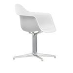 Vitra - Eames RE Plastic Armchair DAL 85 Cotton White, Aluminium Polished - Skrivbordsstolar - Charles & Ray Eames - Vit - Metall/Plast