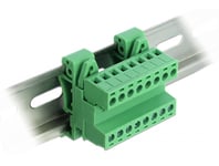 DELOCK – Terminal Block Set for DIN Rail 8 pin with pitch 5.08 mm angled (66081)