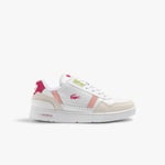 Lacoste Sneakers T-Clip femme en cuir Taille 37 Blanc/rose